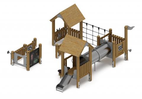 Игровой комплекс (лиственница орех) ДИК 1.24.02-Л.И1.02