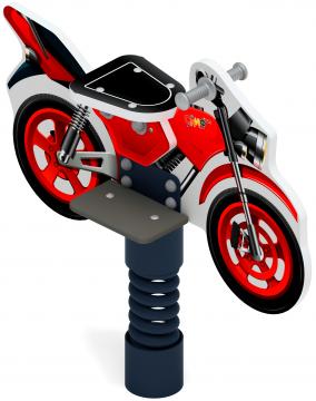 Мотоцикл (красный) - Качалка на пружине - ИО 22.03.01-02.И1