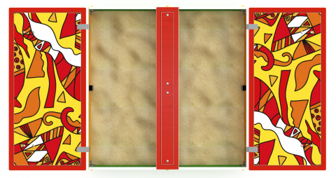 Песочница с крышкой средняя (Рыбы) - ИО 5.01.11-04