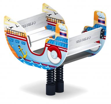 Пароходик - Качалка на пружине двухместная - ИО 23.17.01-И1