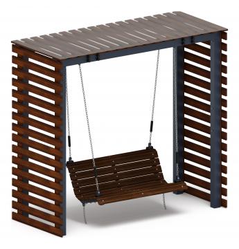 Пергола беседка с качелями - МФ 78.05.01-И1 /с поликарбонатом/