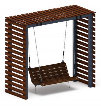 Пергола беседка с качелями - МФ 78.05.01-01.И1 /без поликарбоната/