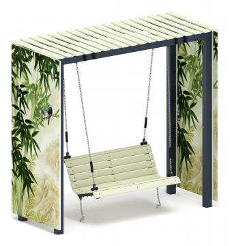 Пергола с качелями (Бамбук) - МФ 78.06.01-03.И1 /без поликарбоната/