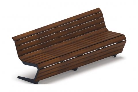 Скамья - МФ 42.02.02-20 (Темный дуб) Д:2400  (под анкера)