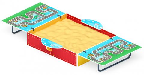 Песочница с крышкой средняя (Игра) - ИО 5.01.11-06