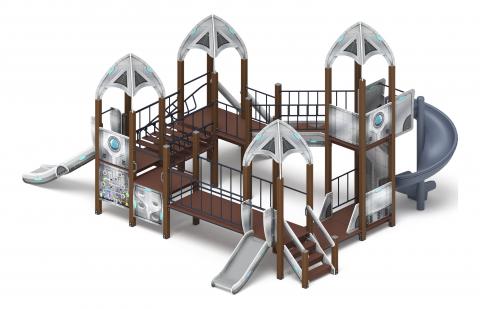 Космопорт (Серый) - ДИК 2.14.02-01.И1 - Игровой комплекс H=750 H=1200 H=2000
