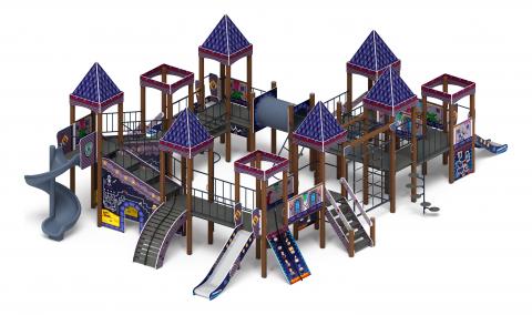 Замок (Пиксель) - ДИК 2.18.12-03.И1 - Игровой комплекс H=900 H=1200 H=2000