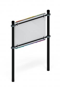 Воркаут 108. Информационная стойка (серый) ВТ 02.03-03