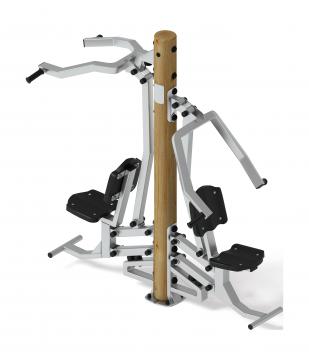 Тренажер тяга верхняя + жим от груди (лиственница орех) СТ 027-Л.И3.02