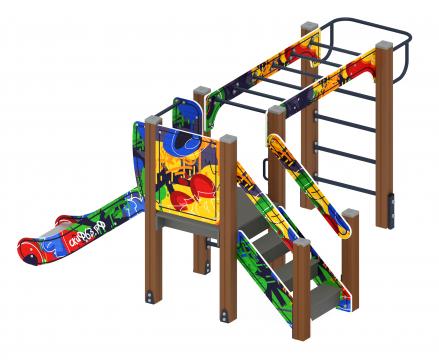 Карапуз (Граффити) - ДИК 1.001.02-03 - Игровой комплекс Н=750