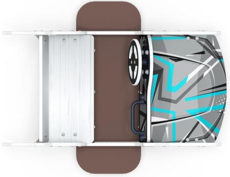 Кабриолет (серый) - Беседка машинка средняя - мф 10.03.02-04.И1