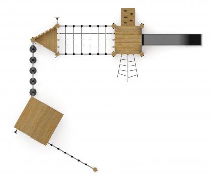 Игровой комплекс (лиственница орех) ДИК 2.24.02-Л.И1.02