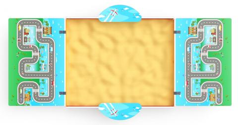 Песочница с крышкой средняя (Игра) - ИО 5.01.11-06