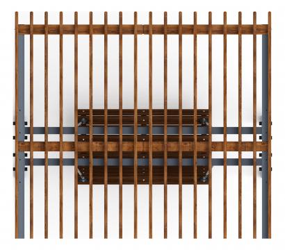 Пергола с качелями (прямая) - МФ 78.04.01-01.И1 /без поликарбоната/