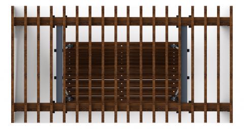 Пергола с качелями - МФ 78.01.02-01.И1 /без поликарбоната/