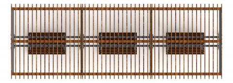 Пергола тент с качелями (прямая) - МФ 78.04.03-01.И1 /без поликарбоната/