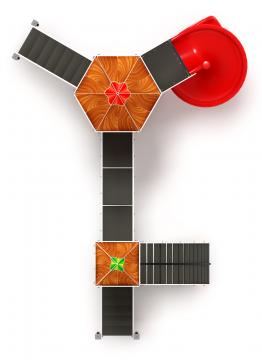 Карандаши (Винтовой скат) - ДИК 2.26.05-01.С.И1 - Игровой комплекс Н=2000