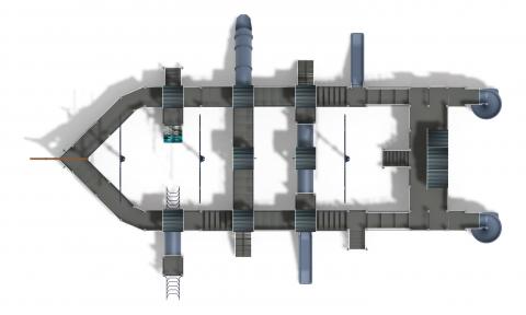 Баркентина (Лагуна) - ДИК 2.03.3.06-12.И1 - Игровой комплекс (Винтовой скат) H=1200, Н=1500, Н=2000