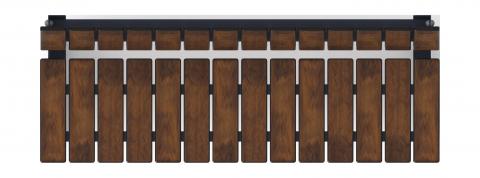 Скамья Лотос - МФ 42.02.01 (Темный дуб) (под анкера)