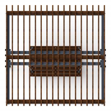 Пергола тент с качелями (наклоная) - МФ 78.03.01-01.И1 /без поликарбоната/