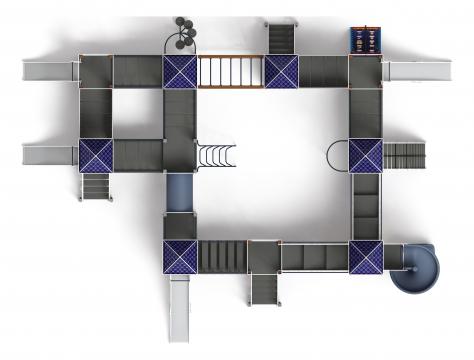 Замок (Пиксель) - ДИК 2.18.12-03.И1 - Игровой комплекс H=900 H=1200 H=2000