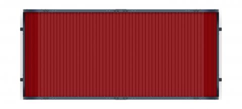 Навес контейнерной площадки для мусора (красный) (2 секции) (под анкера) МФ 55.01.02-04