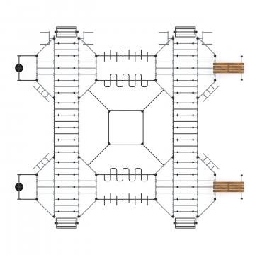 Многофункциональный спортивный комплекс (серый) МК 100.02-03