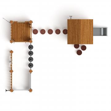 Игровой комплекс (лиственница темный) ДИК 1.24.04-Л.И1.01