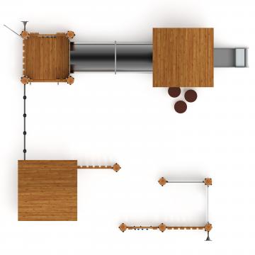 Игровой комплекс (лиственница темный) ДИК 1.24.02-Л.И1.01
