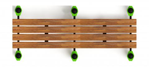 Воркаут 89. Гимнастическая скамья двойная разноуровневая (зеленый) ВТ 01.01-02