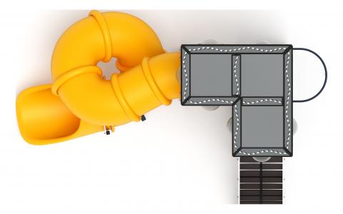 Куб (Зеленое эхо) горка Н 2000 - ДИК 2.23.01-01