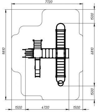 Аэроплан (мульт) - ДИК 2.03.4.02-01 - Игровой комплекс Н=1200