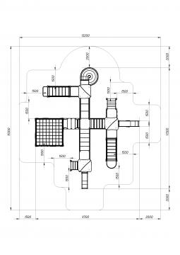 Волшебный город (винтовой скат) (Майя) - ДИК 2.19.03-01.И1 - Игровой комплекс Н=900 Н=1200 Н=2000