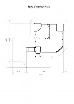 Песочный дворик с горкой (Коричневый) - ИО 6.01.05-02 H=750