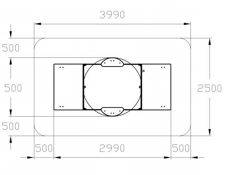 Песочница с крышкой средняя и навесом Грибок (Техно) - ИО 5.01.10-09