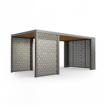 Пергола “Ажур” с монолитным поликарбонатом (ангарская сосна)