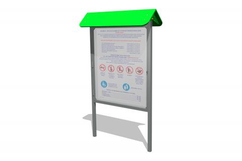 СТЕНД ИНФОРМАЦИОННЫЙ С КРЫШЕЙ И ДВЕРЦЕЙ (Арт. Б083)