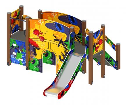 Карапуз (Граффити) - ДИК 1.001.01-03 - Игровой комплекс Н=900