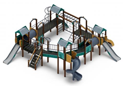 Остров детства (Тайга) - ДИК 2.01.8.02-23.И1 - Игровой комплекс H=1200 H=2000