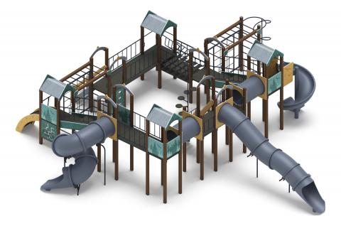 Остров детства (Тайга) - ДИК 2.01.8.02-33.И1 - Игровой комплекс H=2000