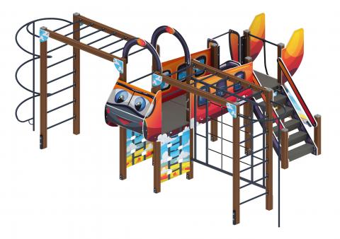 Аэроплан (мульт) - ДИК 2.03.4.02-01 - Игровой комплекс Н=1200