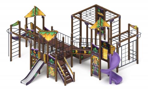 Волшебный город (винтовой скат) (Майя) - ДИК 2.19.03-01.И1 - Игровой комплекс Н=900 Н=1200 Н=2000