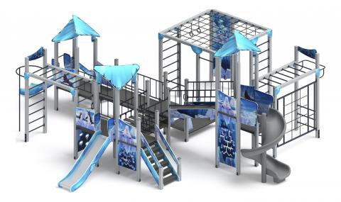 Волшебный город (винтовой скат) (Снежная королева) - ДИК 2.19.03-02.И1 - Игровой комплекс Н=900 Н=1200 Н=2000