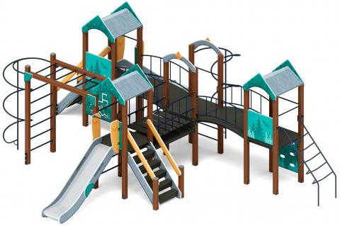Дворик детства (Тайга) - ДИК 2.01.4.02-03 - Игровой комплекс H=1200