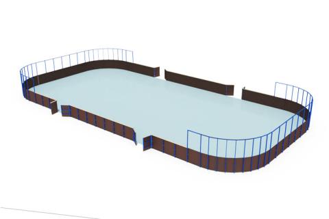  Хоккейная коробка мини с ограждением у ворот