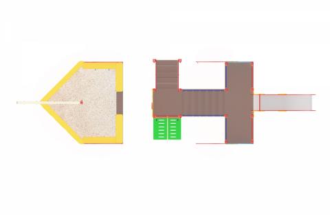 Детский игровой комплекс Парусник Горка 1200