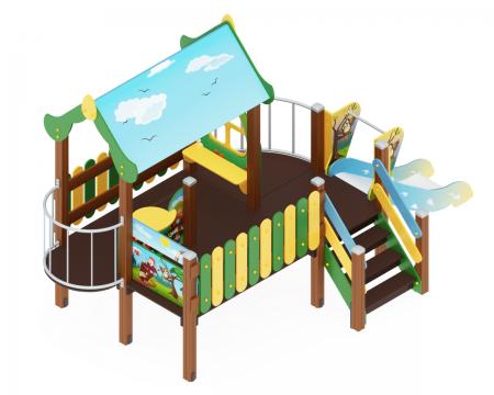 Детский игровой комплекс «Теремок» Лесная сказка H=750 ДИК 34-006
