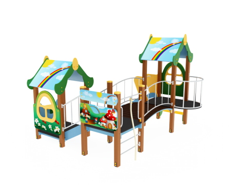 Детский игровой комплекс «Теремок» Лесная сказка H=750 ДИК 34-003