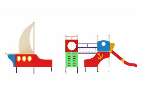 Детский игровой комплекс Парусник Горка 1200