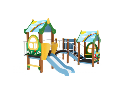Детский игровой комплекс «Теремок» Лесная сказка H=750 ДИК 34-003